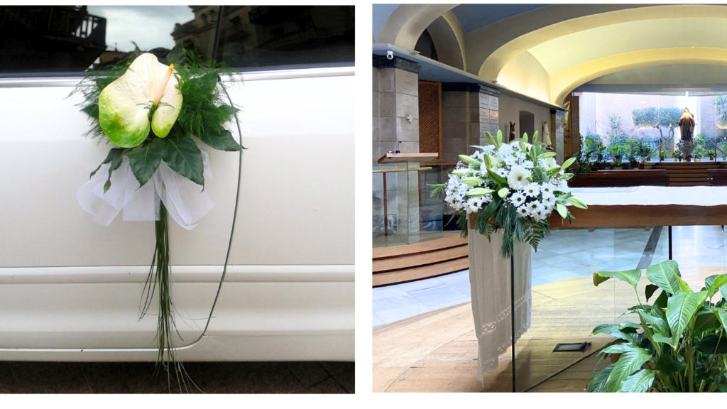 Decioracion de boda arreglos florales blancos ramo-novia-bodas-iglesias-decoración-boda